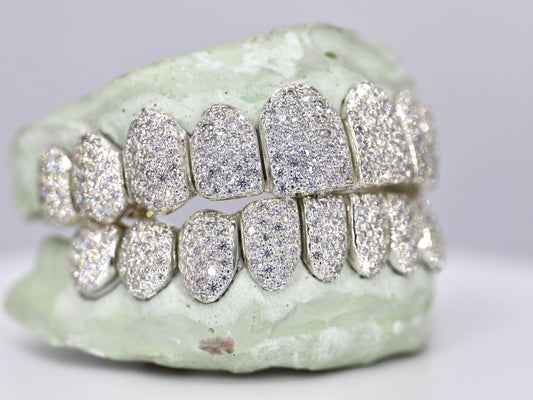 10 on 10 VVS Moissanite Diamond Grillz