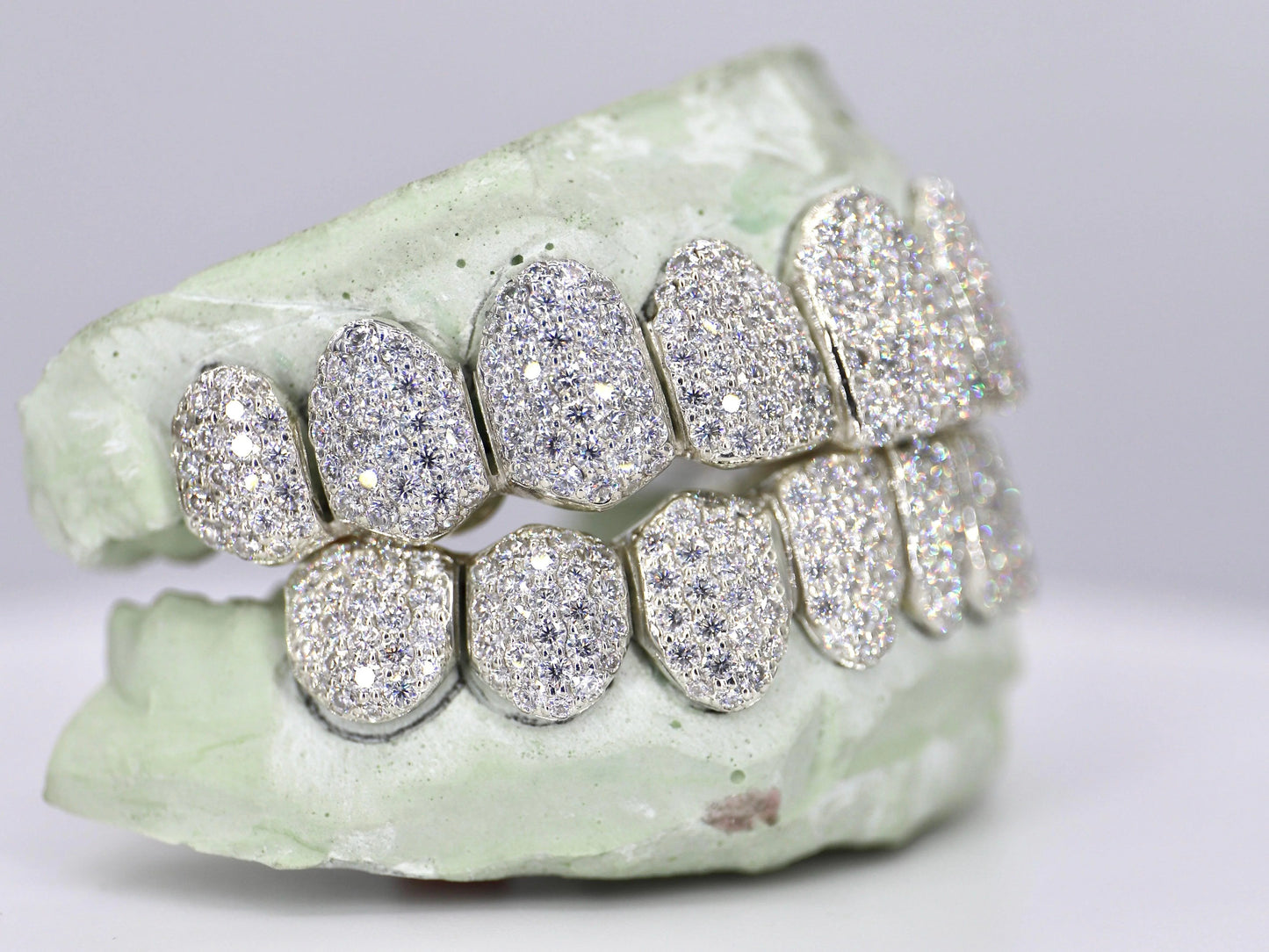 10 on 10 VVS Moissanite Diamond Grillz