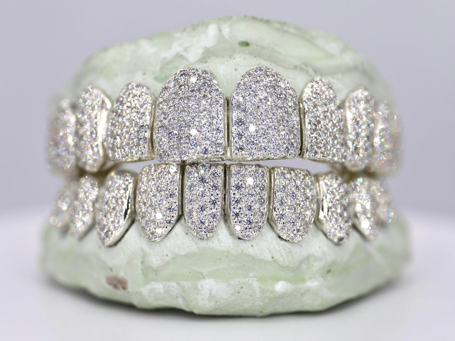 10 on 10 VVS Moissanite Diamond Grillz