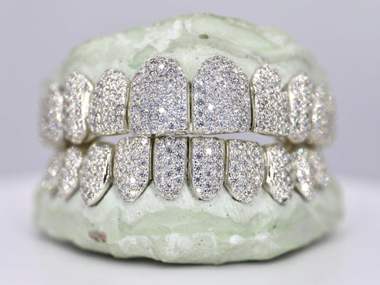 10 on 10 VVS Moissanite Diamond Grillz