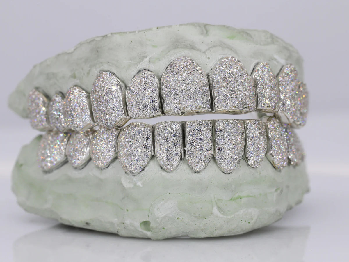 12 on 12 VVS Moissanite Diamond Grillz