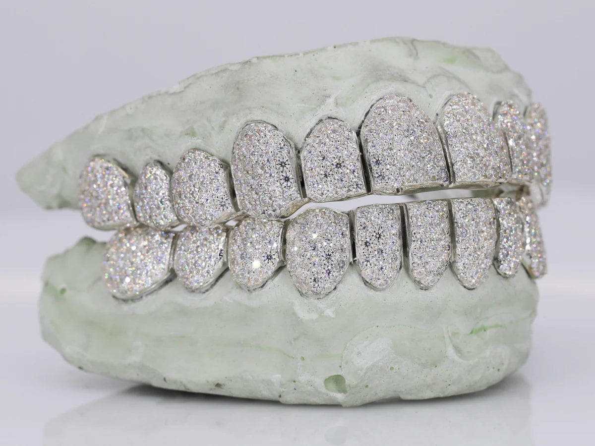 12 on 12 VVS Moissanite Diamond Grillz