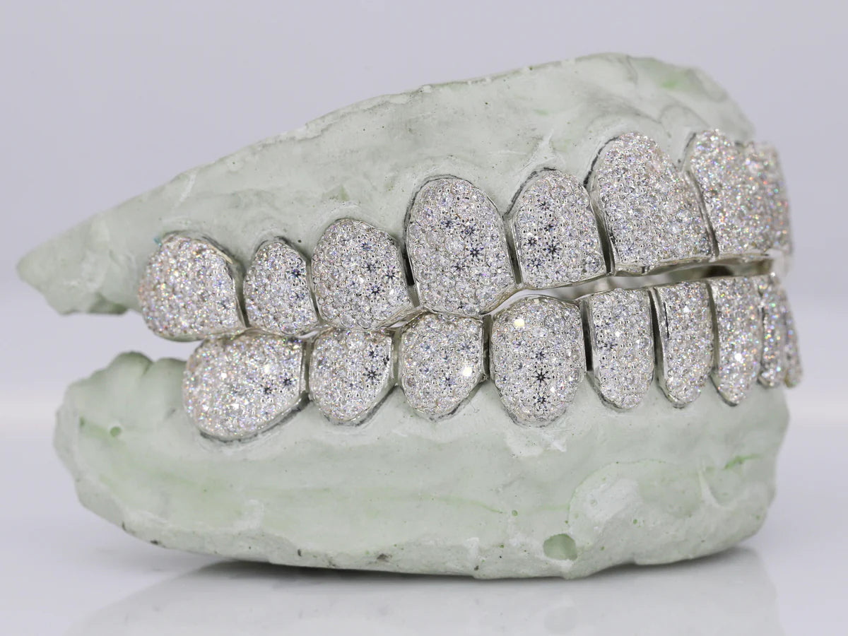 12 on 12 VVS Moissanite Diamond Grillz