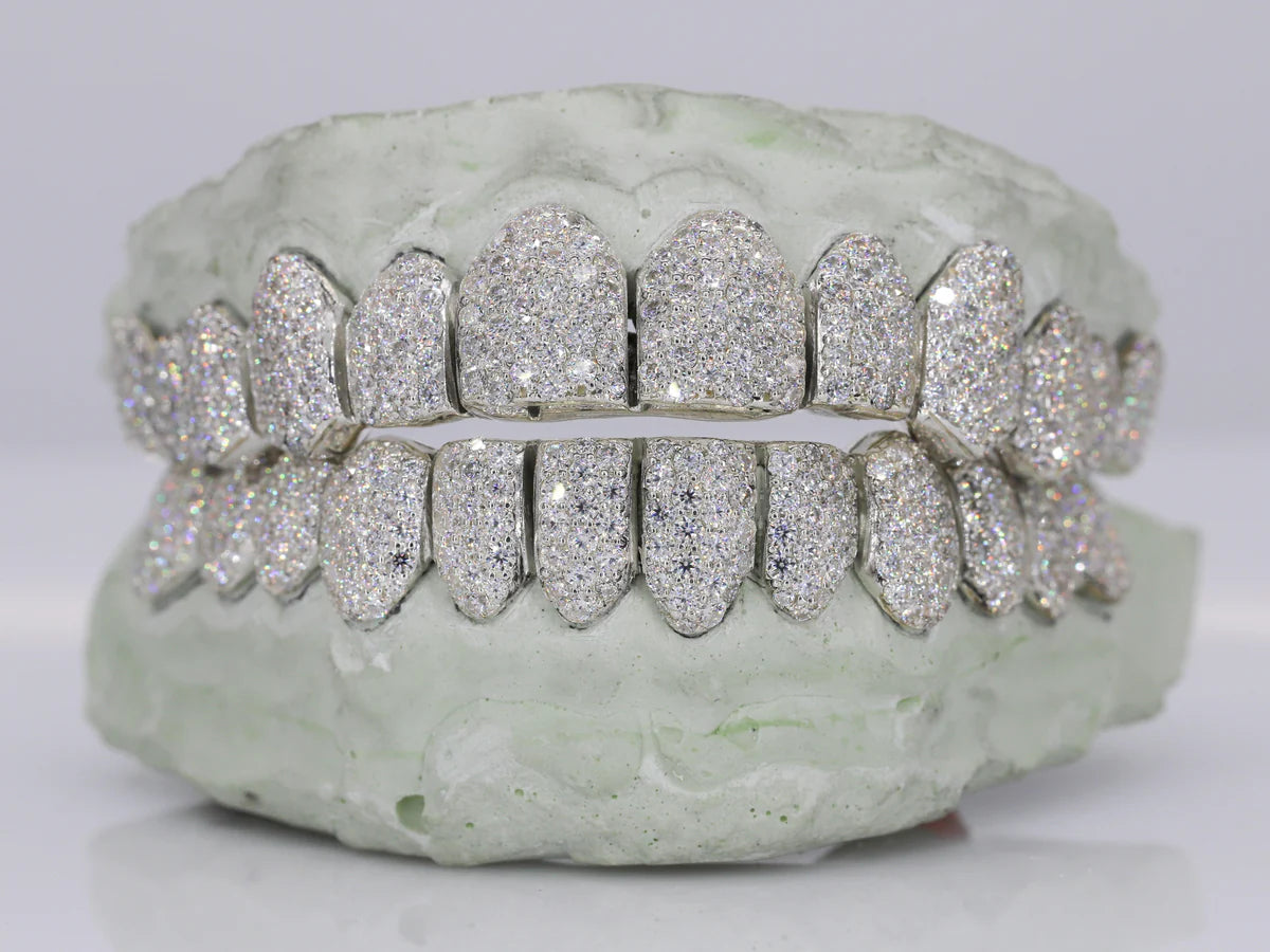 12 on 12 VVS Moissanite Diamond Grillz