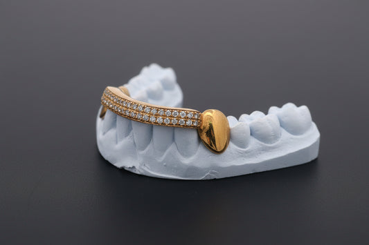 2 Row VVS Moissanite Diamond Grillz