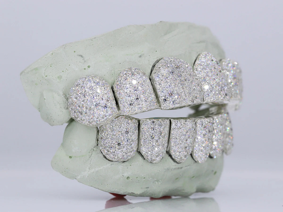 6 on 6 VVS Moissanite Diamond Grillz