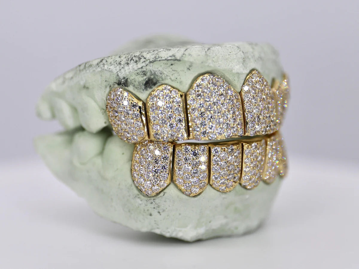 6 on 6 VVS Moissanite Diamond Grillz