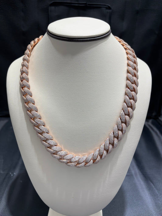 22" Rose Gold Cuban 16mm