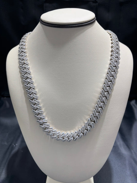 24" Baguette Cuban VVS Moissanite Diamond 14mm