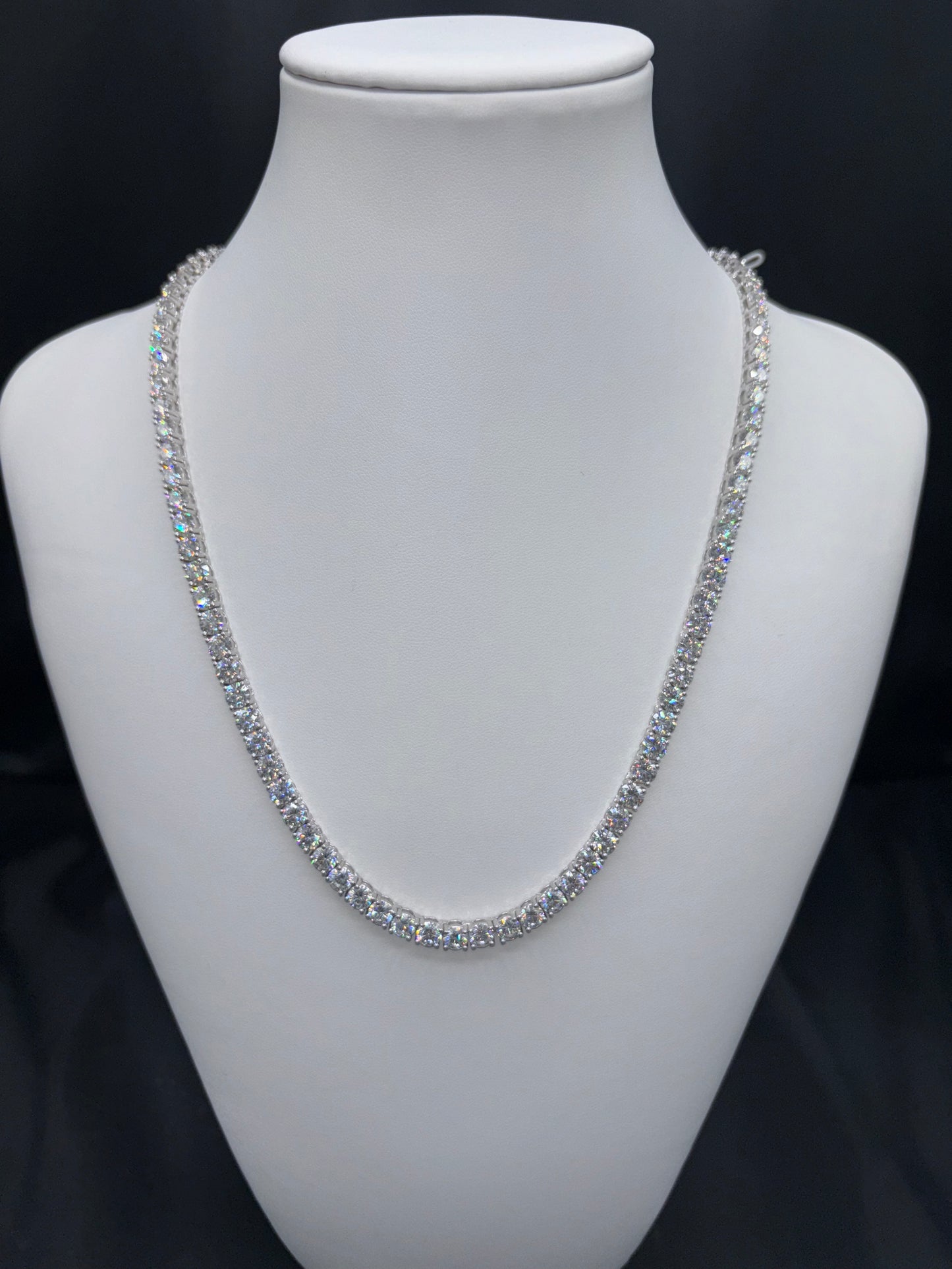 22" VVS Moissanite Diamond Tennis Chain 4mm