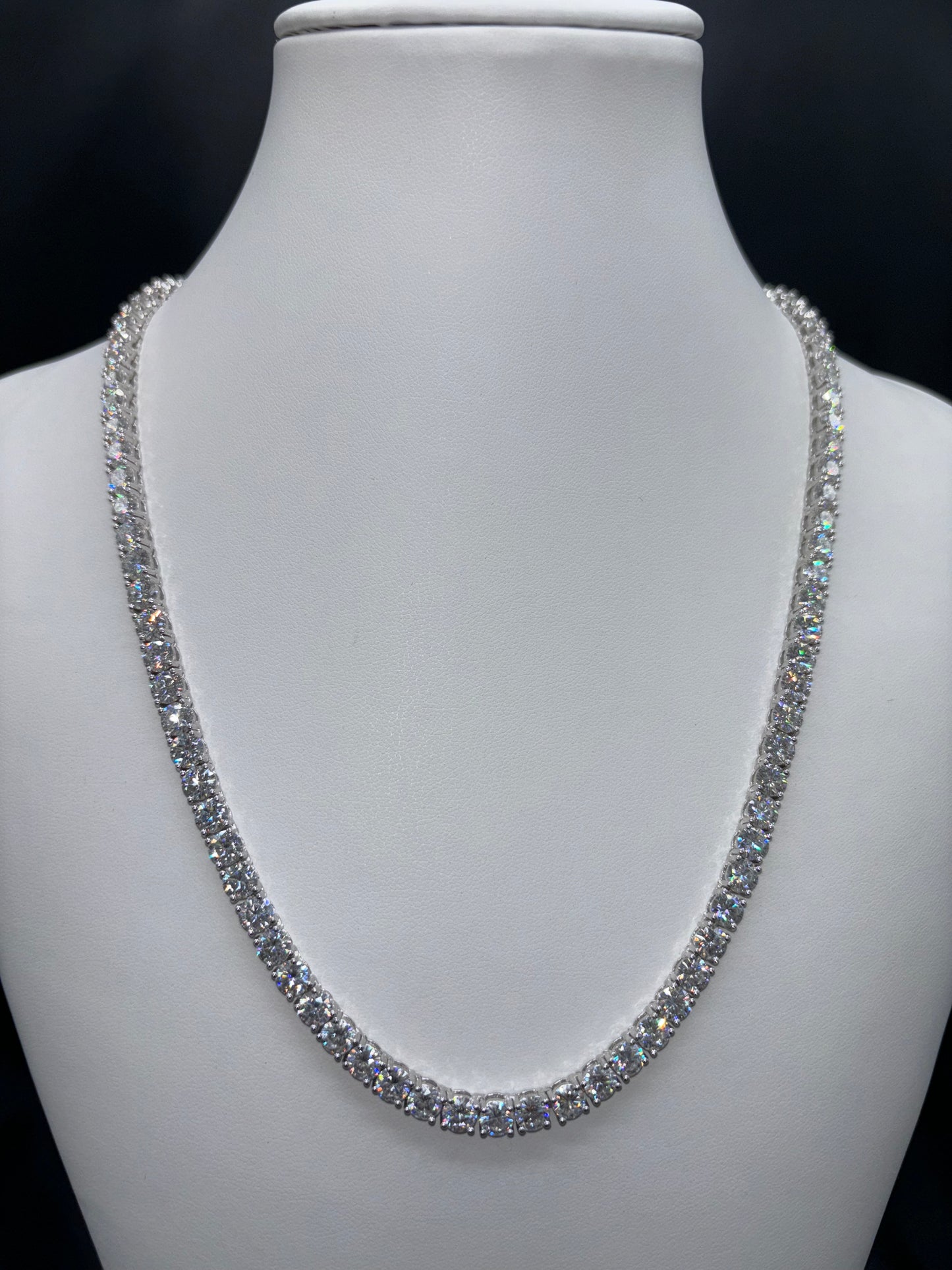 22" VVS Moissanite Diamond Tennis Chain 5mm