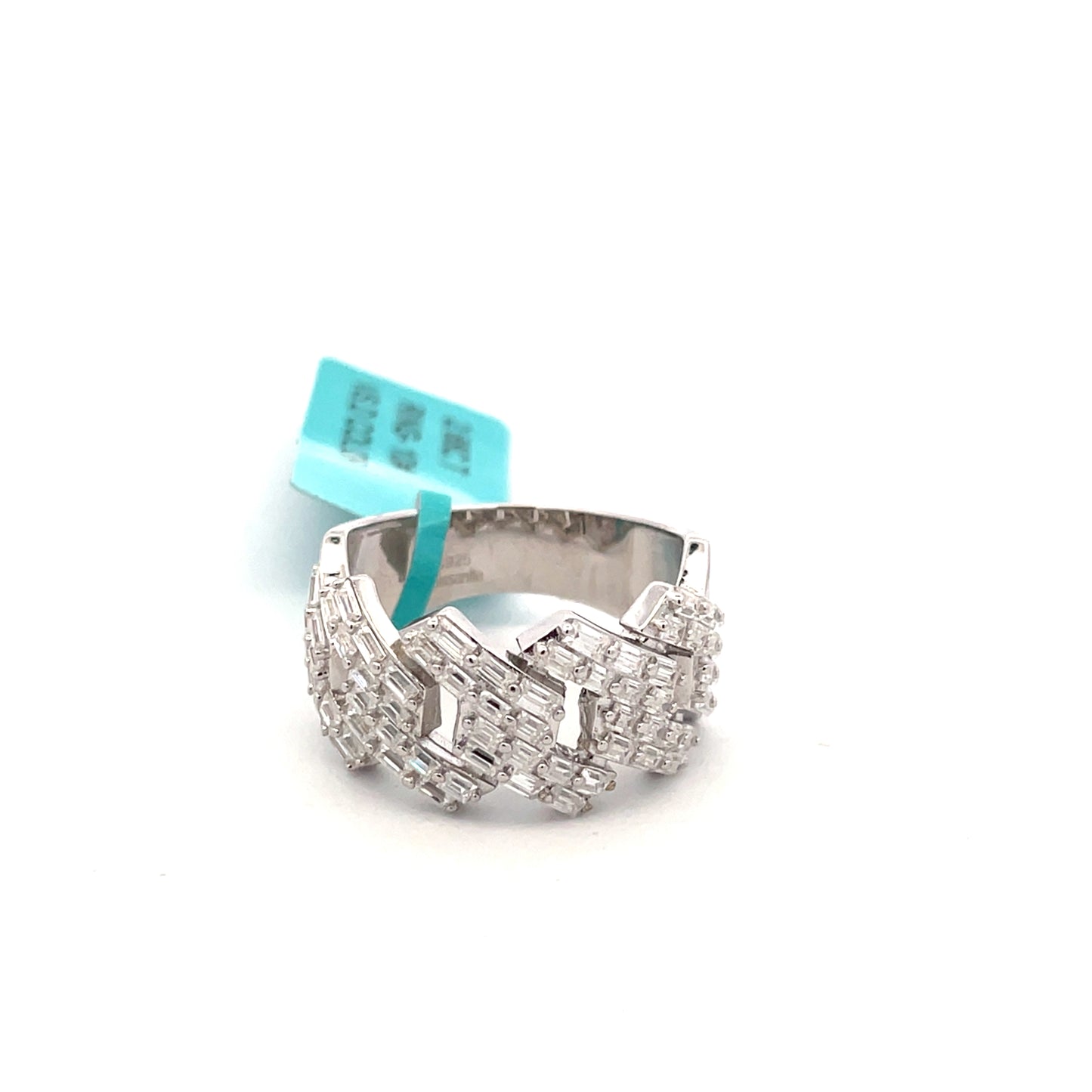 Cuban Baguette VVS Moissanite Diamond Ring