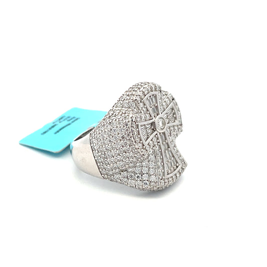 Cross Baguette VVS Diamond Ring