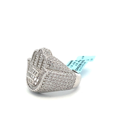 Hamsa VVS Moissanite Diamond Ring