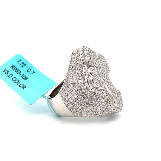 Cross VVS Moissanite Diamond Ring