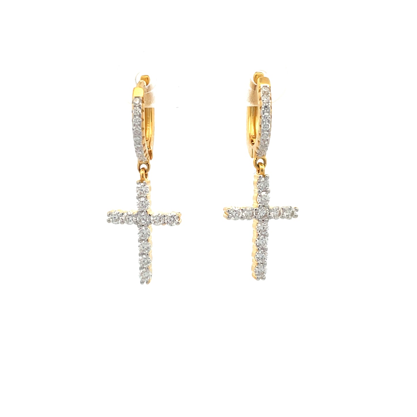Gold Cross VVS Moissanite Diamond