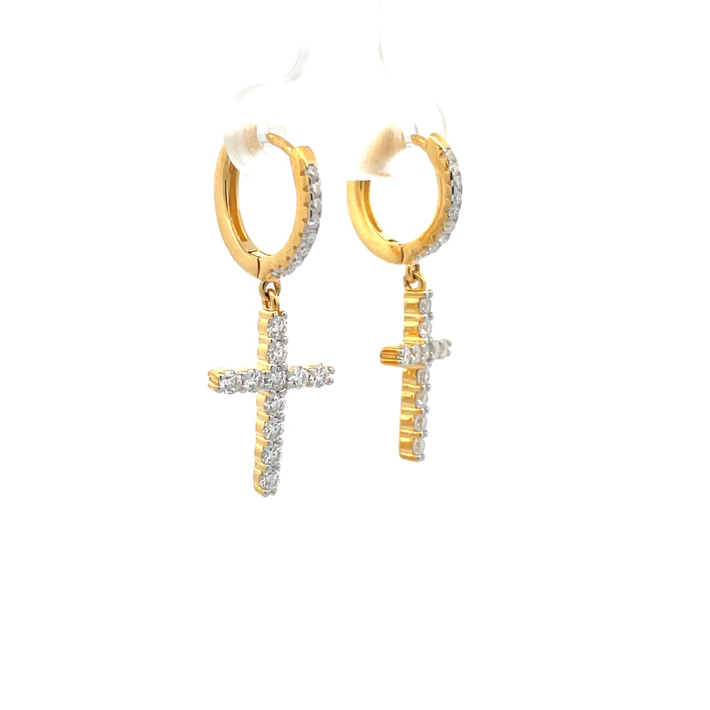 Gold Cross VVS Moissanite Diamond