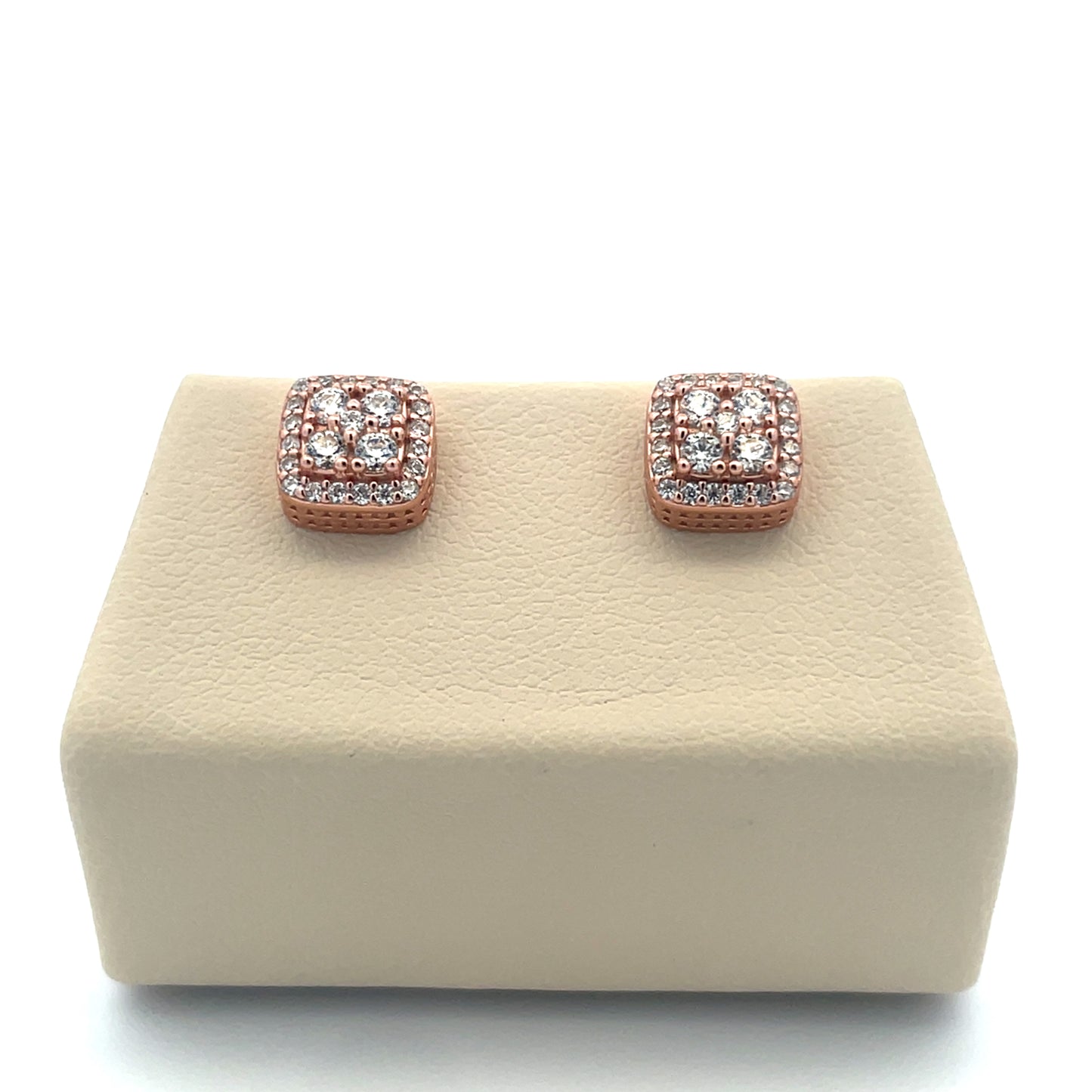 Rose Square VVS Diamond Earrings