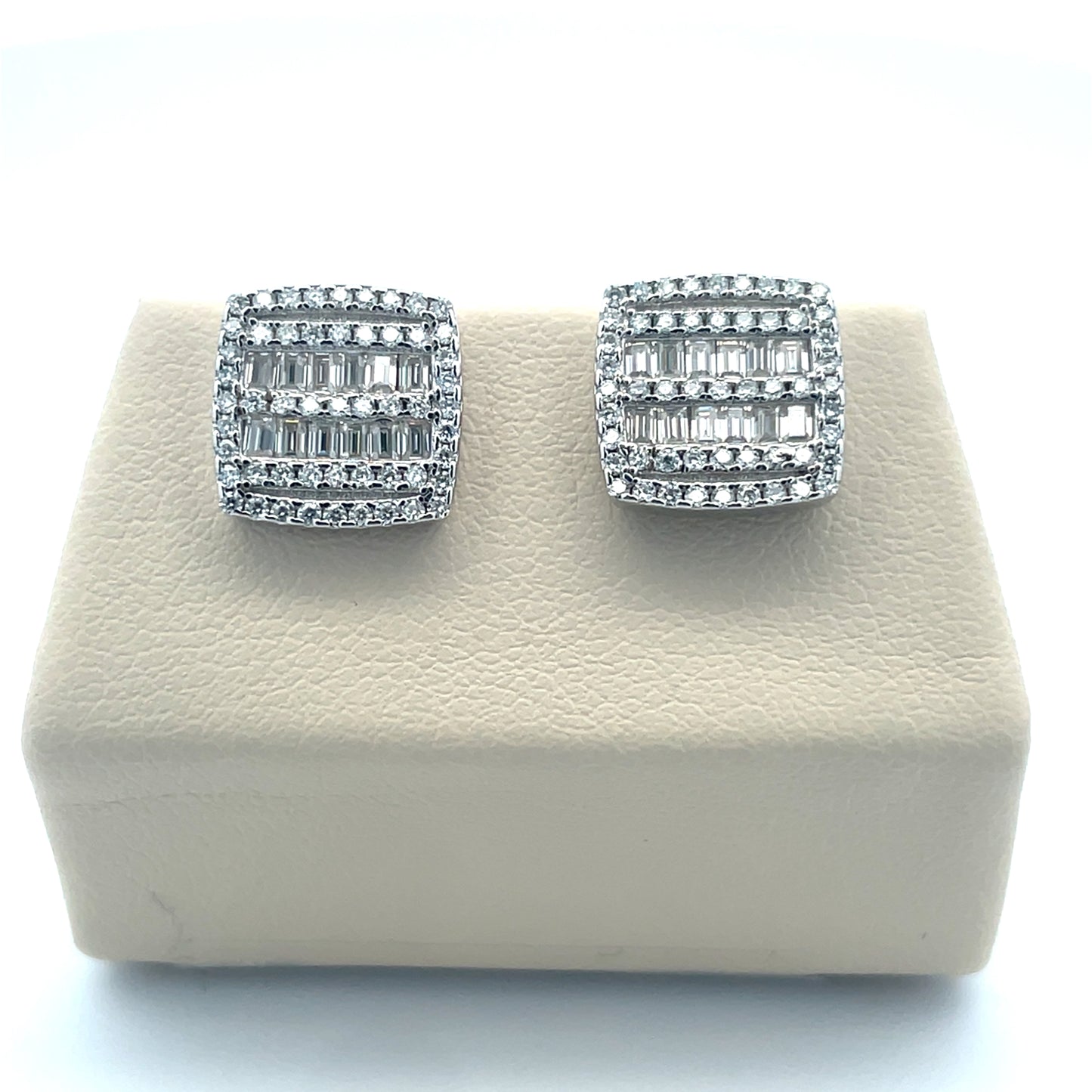Baguette VVS Moissanite Diamond Earrings