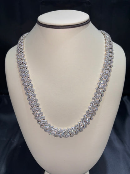 24" Baguette Cuban VVS Moissanite Diamond 14mm