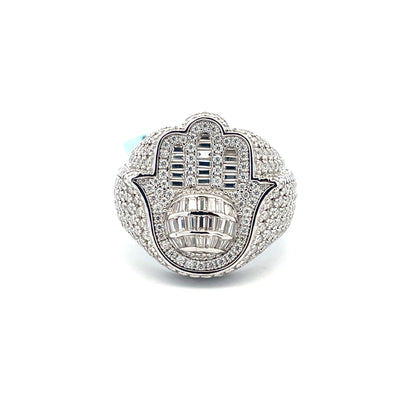 Hamsa VVS Moissanite Diamond Ring