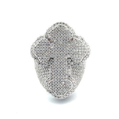 Cross VVS Moissanite Diamond Ring